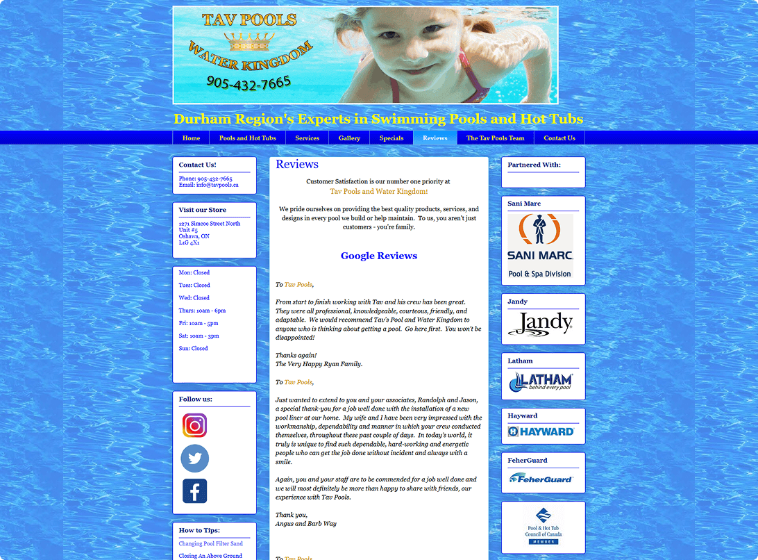 Hydro One contact page before image