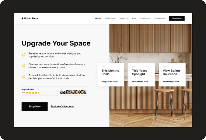 dribbble landing page concept