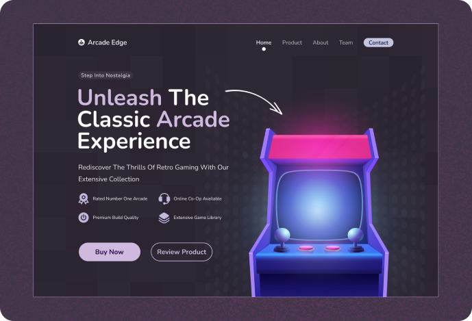 dribbble landing page concept